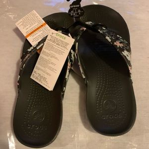 Black Crocs Women's Kadee Ii Graphic Flip Flop